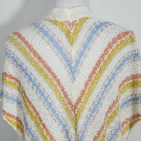 Loveriche Colorful Boho Knit Vest with Side Ties Size Small Knit Open Vest - Picture 7 of 10
